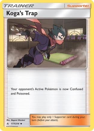Koga's Trap — SM - Unbroken Bonds Pokémon TCG card by Megumi Mizutani