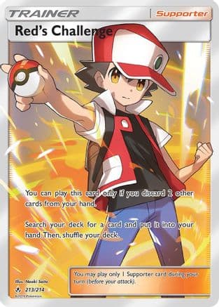 Red's Challenge (Full Art) — Pokémon TCG card