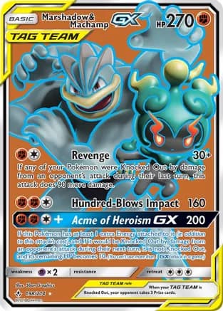 Marshadow & Machamp GX (198) (Full Art) — SM - Unbroken Bonds