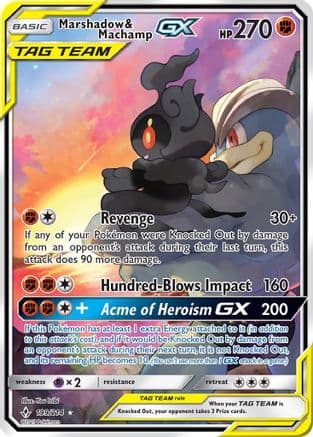 Marshadow & Machamp GX (199) (Full Art) — Pokémon TCG card