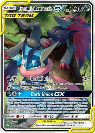 Greninja & Zoroark GX (201) (Alternate Full Art) — Pokémon TCG card