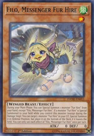 Filo, Messenger Fur Hire — Yu-Gi-Oh! card