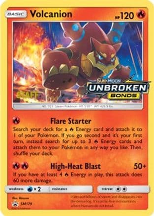 Volcanion - SM179 (Prerelease) [Staff] — SM Promos Pokémon TCG card by Hossana