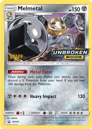 Melmetal - SM181 (Prerelease) [Staff] — SM Promos Pokémon TCG card by TOKIYA