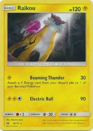 Raikou - 32/73 (Let's Play, Pikachu!) (Cracked Ice Holo) — Deck Exclusives