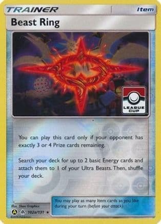 Beast Ring - 102a/131 (League Cup) — League & Championship Cards Pokémon TCG card by Shin Graphics