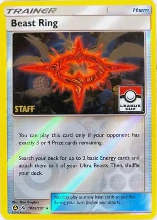 Beast Ring - 102a/131 (League Cup) [Staff] — League & Championship Cards