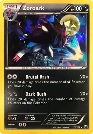 Zoroark - 71/108 (Cracked Ice Holo) — Deck Exclusives