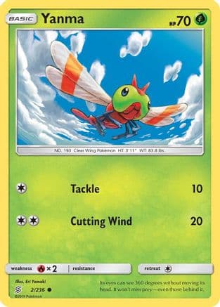 Yanma — SM - Unified Minds Pokémon TCG card by Eri Yamaki