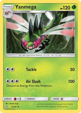 Yanmega — SM - Unified Minds Pokémon TCG card by Hitoshi Ariga