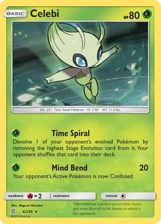 Celebi — SM - Unified Minds Pokémon TCG card by Megumi Mizutani