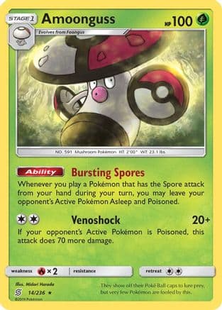 Amoonguss — SM - Unified Minds Pokémon TCG card by Midori Harada