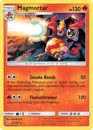 Magmortar — SM - Unified Minds Pokémon TCG card by KEIICHIRO ITO