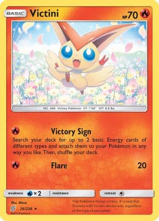 Victini — SM - Unified Minds Pokémon TCG card by Mizue