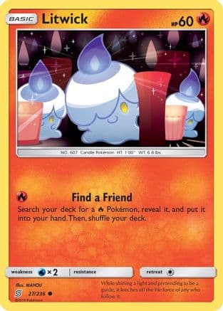 Litwick (27) — SM - Unified Minds Pokémon TCG card by MAHOU