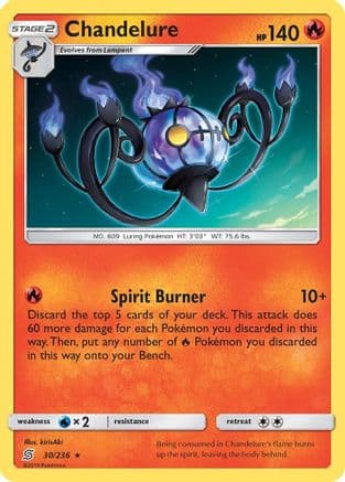 Chandelure — SM - Unified Minds Pokémon TCG card by kirisAki