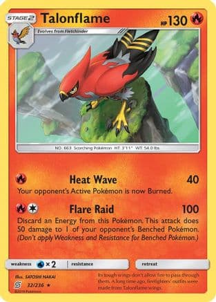 Talonflame — SM - Unified Minds Pokémon TCG card by kawayoo