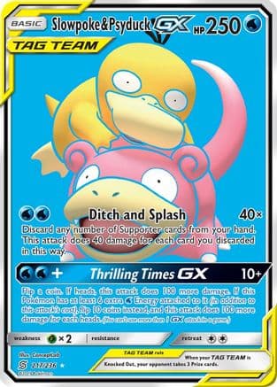 Slowpoke & Psyduck GX (Full Art) — SM - Unified Minds Pokémon TCG card by Kouki Saitou