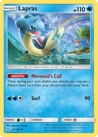 Lapras — SM - Unified Minds Pokémon TCG card by Kagemaru Himeno
