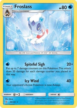 Froslass — SM - Unified Minds Pokémon TCG card by Mizue