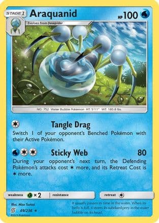 Araquanid — SM - Unified Minds Pokémon TCG card by Misa Tsutsui