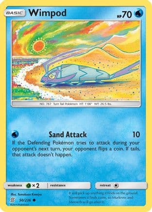 Wimpod — SM - Unified Minds Pokémon TCG card by Tomokazu Komiya