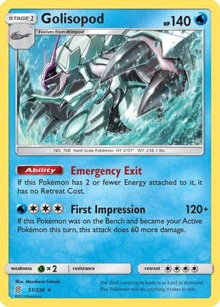 Golisopod — SM - Unified Minds Pokémon TCG card by Masakazu Fukuda