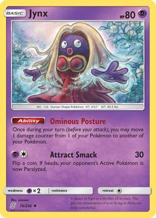 Jynx — SM - Unified Minds Pokémon TCG card by sowsow