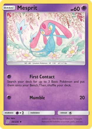 Mesprit — SM - Unified Minds Pokémon TCG card by Sekio