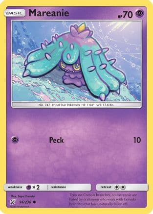 Mareanie — SM - Unified Minds Pokémon TCG card by Saya Tsuruta