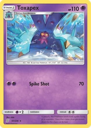 Toxapex — SM - Unified Minds Pokémon TCG card by chibi