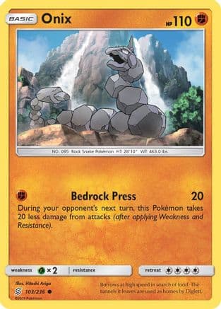 Onix — SM - Unified Minds Pokémon TCG card by Hitoshi Ariga