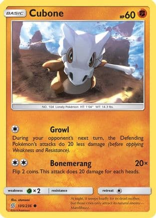 Cubone — SM - Unified Minds Pokémon TCG card by otumami
