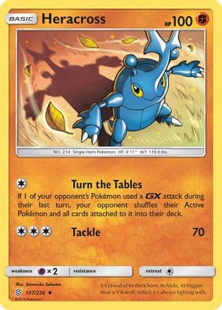 Heracross — SM - Unified Minds Pokémon TCG card by Sanosuke Sakuma