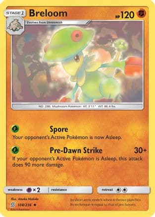 Breloom — SM - Unified Minds Pokémon TCG card by Atsuko Nishida