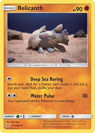 Relicanth — SM - Unified Minds Pokémon TCG card by Yuka Morii