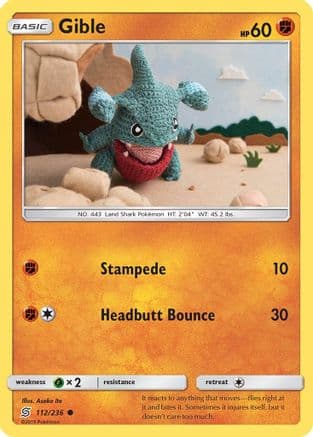 Gible — SM - Unified Minds Pokémon TCG card by Asako Ito