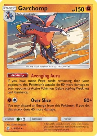 Garchomp — SM - Unified Minds Pokémon TCG card by Akira Komayama