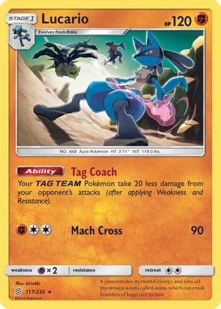 Lucario — SM - Unified Minds Pokémon TCG card by kirisAki