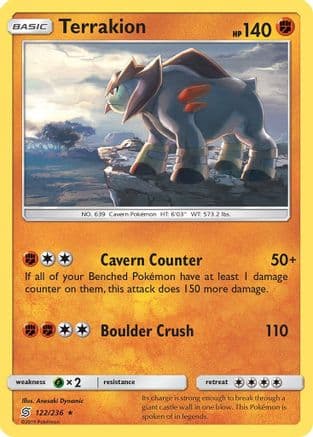 Terrakion — SM - Unified Minds Pokémon TCG card by Anesaki Dynamic