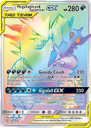 Mega Sableye & Tyranitar GX (Secret) — SM - Unified Minds