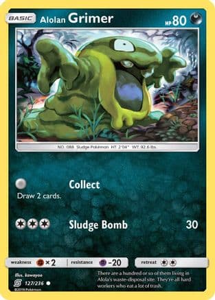 Alolan Grimer — SM - Unified Minds Pokémon TCG card by kawayoo