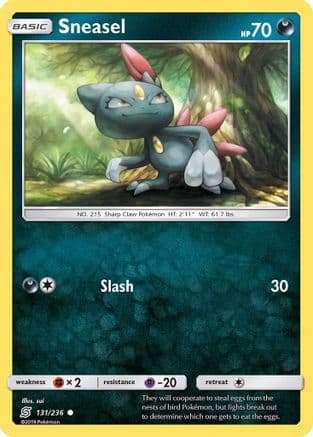 Sneasel — SM - Unified Minds Pokémon TCG card by sui