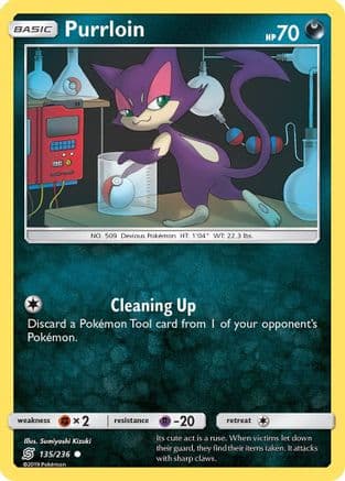 Purrloin — SM - Unified Minds Pokémon TCG card by Sumiyoshi Kizuki