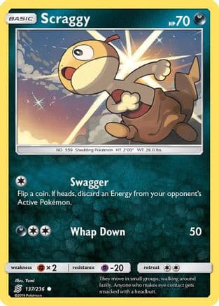 Scraggy — SM - Unified Minds Pokémon TCG card by Yumi
