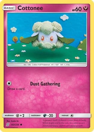 Cottonee — SM - Unified Minds Pokémon TCG card by Asako Ito