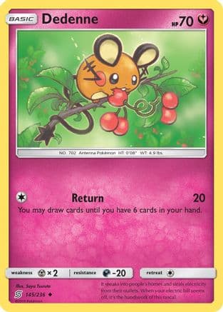 Dedenne — SM - Unified Minds Pokémon TCG card by Saya Tsuruta