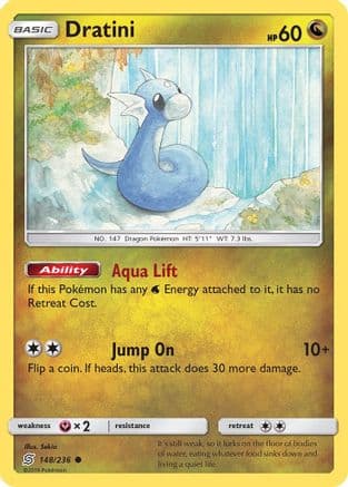 Dratini (148) — SM - Unified Minds Pokémon TCG card by sowsow