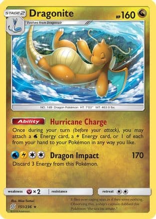 Dragonite — SM - Unified Minds Pokémon TCG card by Misa Tsutsui