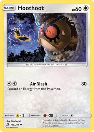Hoothoot — SM - Unified Minds Pokémon TCG card by Misa Tsutsui